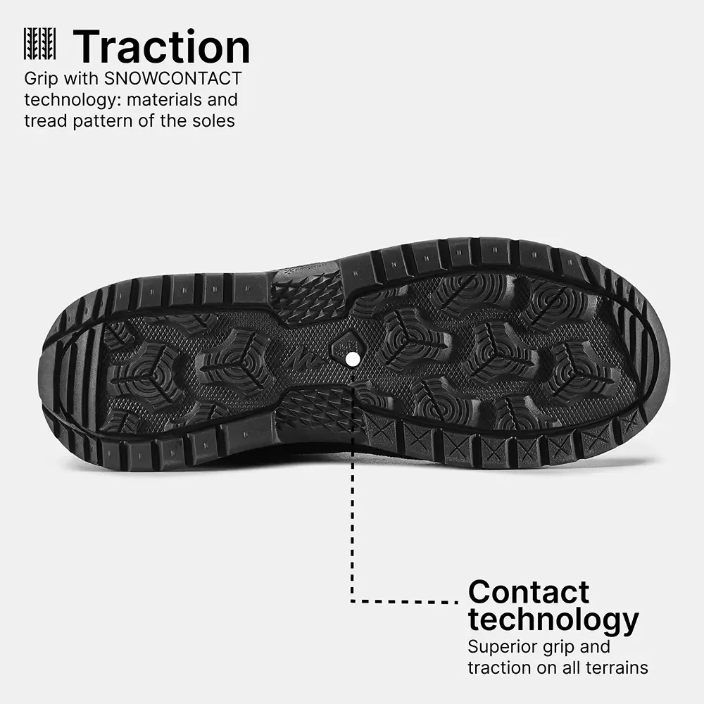 QUECHUA Hiking Boots Round Toe High Ankle Synthetic Polyurethane Polyester Size UK 5.5 Black, NH100 3