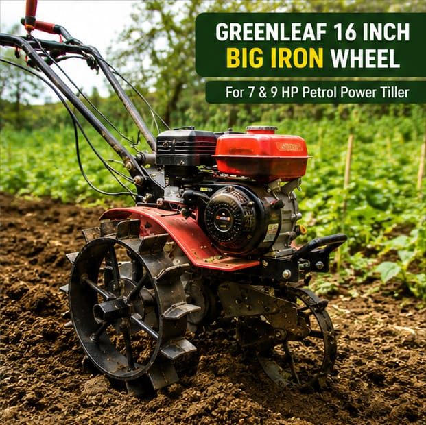 Greenleaf 16 inch Big Iron Wheel for 7 & 9HP Petrol Power Tiller (JS-DA-20211818) 2