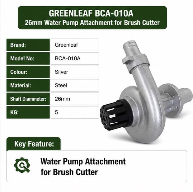 Greenleaf 26mm Water Pump Attachment for Brush Cutter (BCA-010A) 3