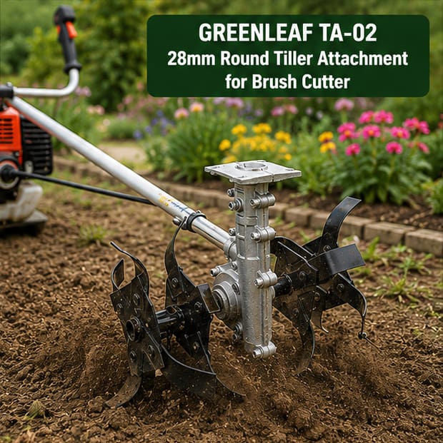 Greenleaf 28mm Round Tiller Attachment for Brush Cutter (TA-02) 2