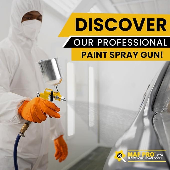 400 ml Capacity Air Spray Gun, 1.5 mm Nozzle with Stainless Steel Cup (ASG4002) 2