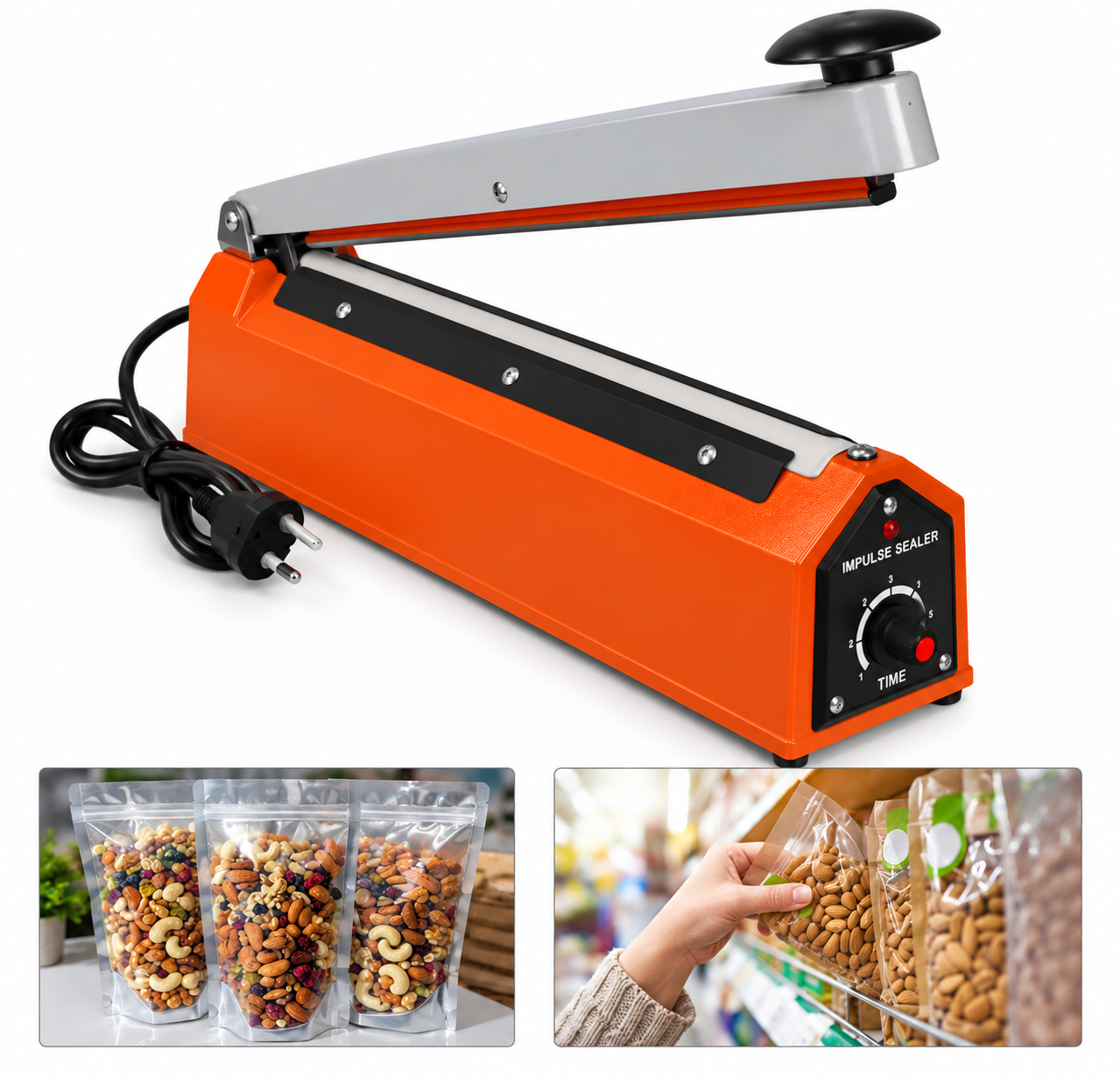 Impulse Type 16 Inch Hand Sealer Machine 400W, 1.5mm Sealing Width  2