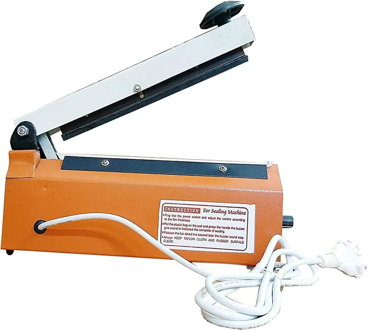 EzzuCrafts 10 Inch Impulse Manual Hand Sealer Heat Sealing Machine Poly Bag sealing machine Hand Held Heat Sealer (200 mm) 2