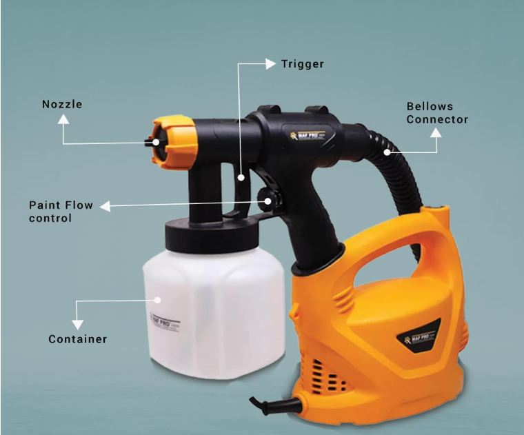 MAF PRO 550 W HVLP Spray Gun With Viscosity Measuring Cup and Mountable Fast Air Painting Tool 2