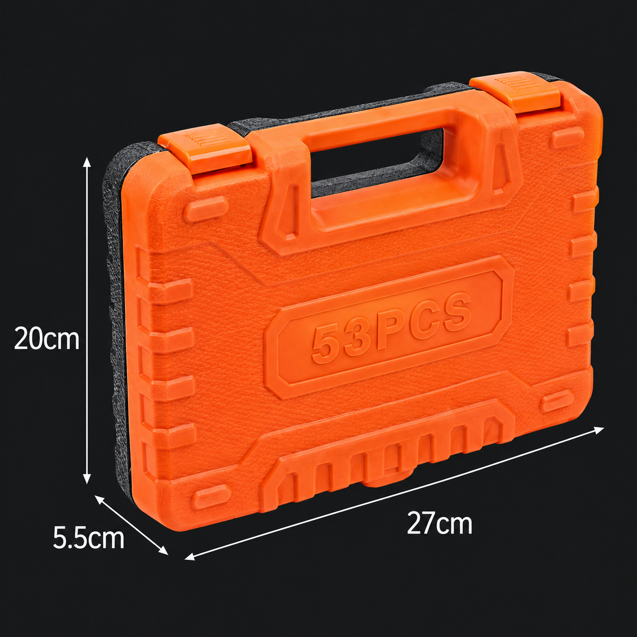 Premium Quality 1/4 Inch Drive 53 Pcs Hand Toolkit Premium Socket Wrench Tool Set with Blow Case 2