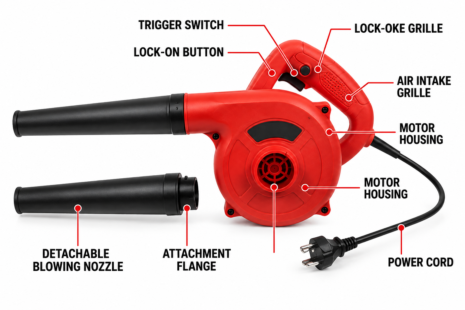Quality 600W Electric Blower for Dust Removal & Cleaning with High Power Airflow BL-8503 2