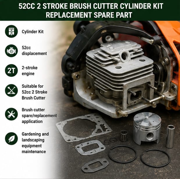 Greenleaf Cylinder Kit for 52cc 2 Stroke Brush Cutter (BC2S-52-001) 4