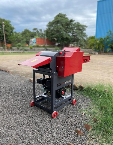 KISAN Shakti Champion PRO Chaff Cutter with 3HP Motor/Heavy Duty Mini Chaff Cutter/Grass Cutter 1800-2200 Kg/hr-WITH SINGLE PHASE 4