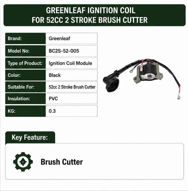 Greenleaf Ignition Coil for 52cc 2 Stroke Brush Cutter (BC2S-52-005) 3