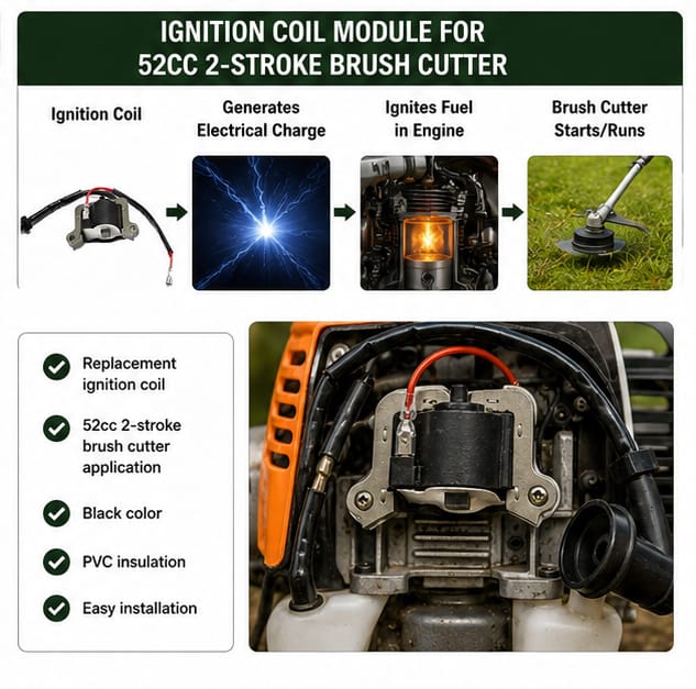 Greenleaf Ignition Coil for 52cc 2 Stroke Brush Cutter (BC2S-52-005) 4