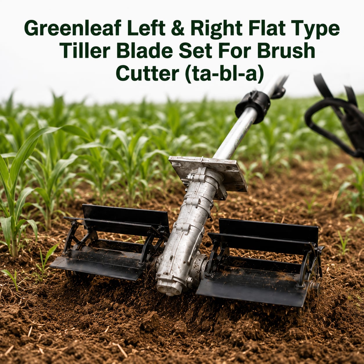 Greenleaf Left & Right Flat Type Tiller Blade Set for Brush Cutter (TA-BL-A) 2