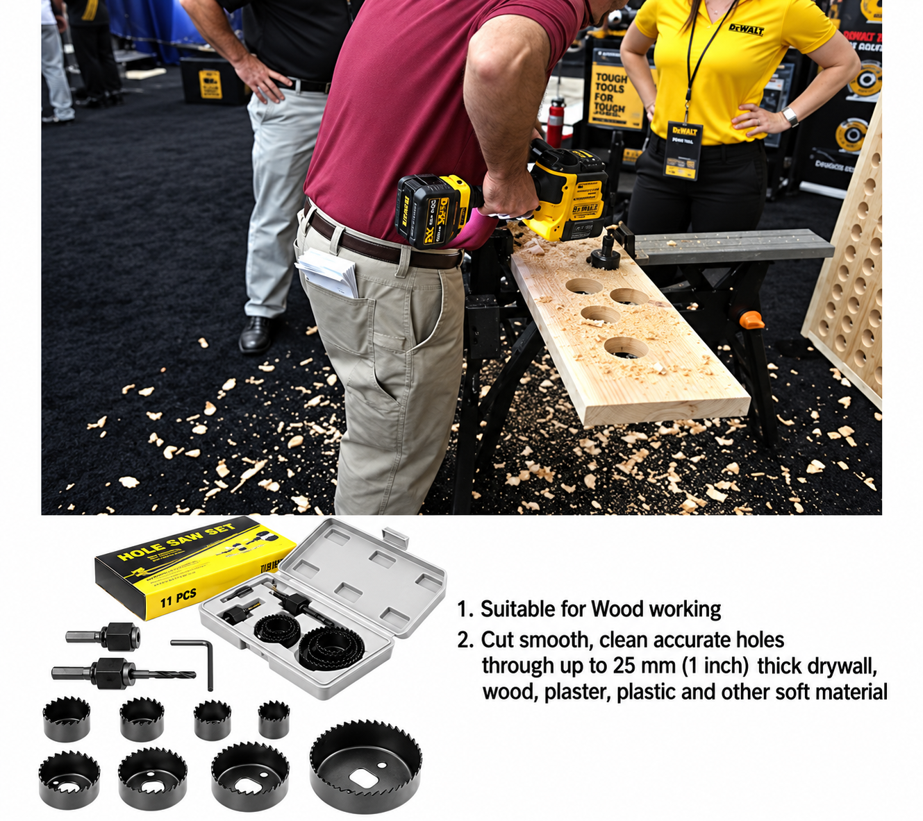 Premium Quality Circular Hole Saw 11 Pcs Set(Pack-1 Pcs)  3
