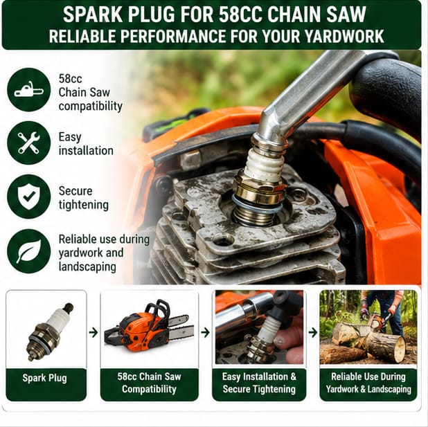 Greenleaf Spark Plug for 58cc Chain Saw (58cc Chain Saw) 4