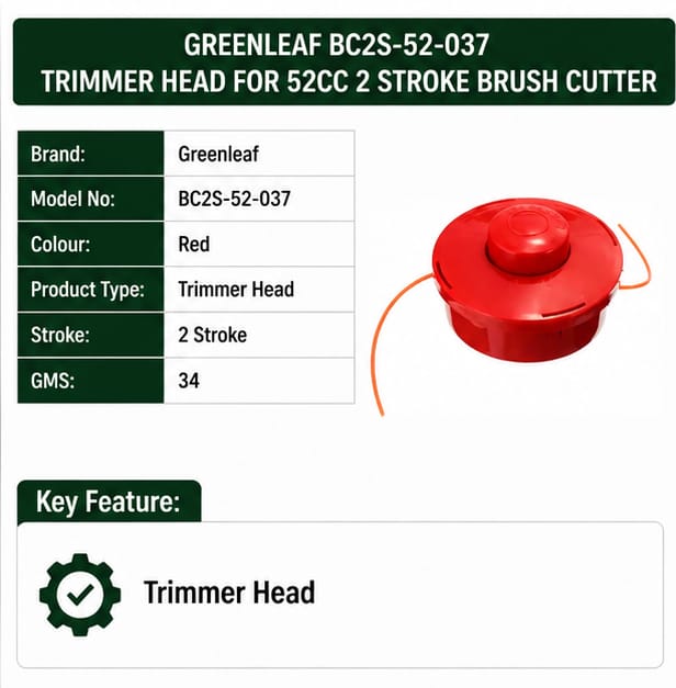 Greenleaf Trimmer Head for 52cc 2 Stroke Brush Cutter (BC2S-52-037) 3