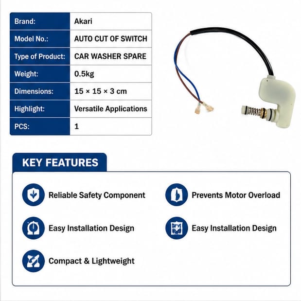 AKARI High Quality Washer/Pressure Washer AUTO CUT OFF SWITCH ( AUTO CUT OF  SWITCH) 3