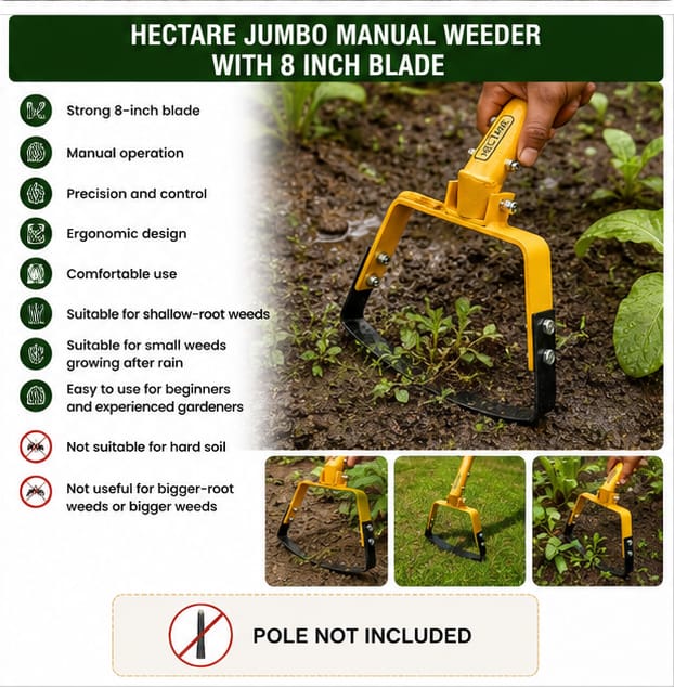 Hectare Jumbo Manual Weeder with 8 inch Blade Without Pole(Hectare Jumbo Manual Weeder with 8 inch Blade With) 4