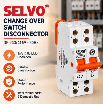 SELVO 40A Double Pole Mini Changeover Switch Disconnector 2