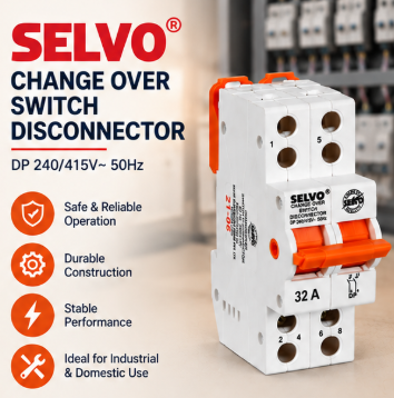 SELVO 32A Double Pole Mini Changeover Switch Disconnector 2