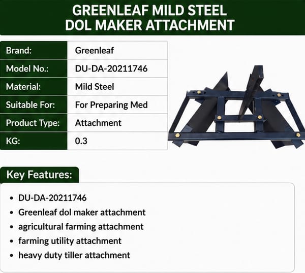Greenleaf Mild Steel Dol Maker Attachment for 7 & 9HP Diesel Power Tiller (DU-DA-20211746) 3
