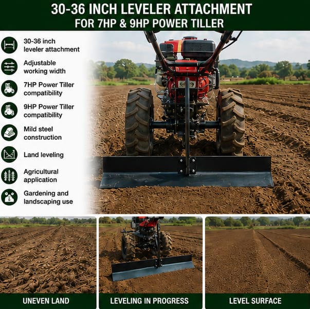Greenleaf 30-36 inch Leveler Attachment for 7 & 9HP Power Tiller (JS-DA-20211812) 4