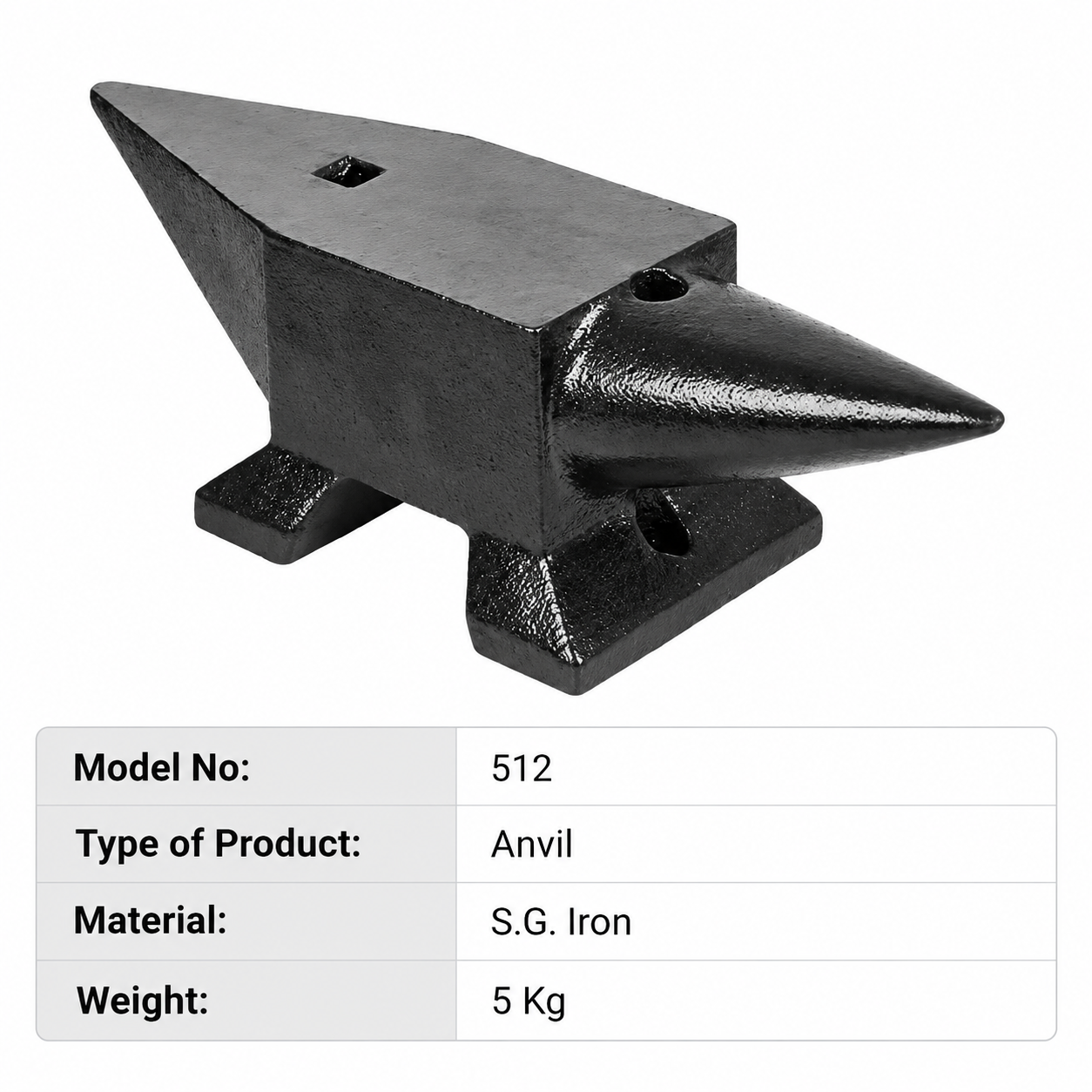Lion Anvil Spheroidal Graphite Iron 5 Kg, 512 2