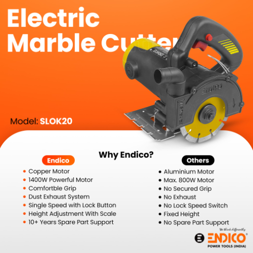 Endico 1350W 11500rpm Fiber Marble Cutter (SLOK20) 3