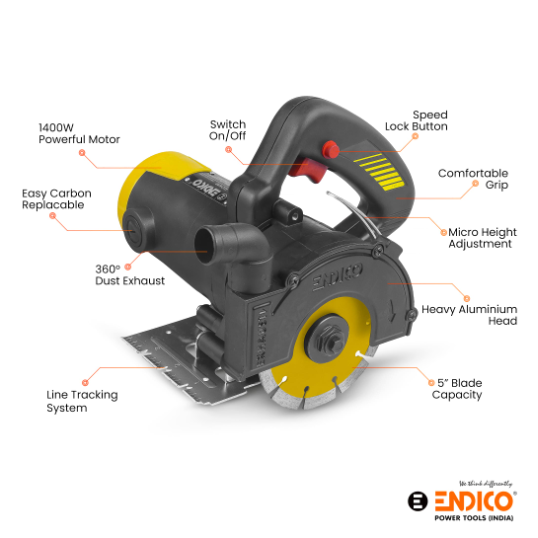 Endico 1350W 11500rpm Fiber Marble Cutter (SLOK20) 5