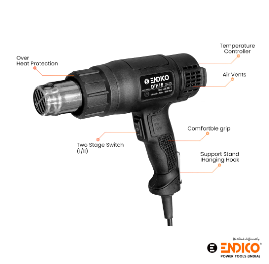 Endico 1800W Dual Temperature Heat Gun (DTH18) 2