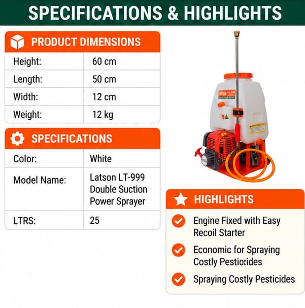 Latson LT-999 Double Suction Power Sprayer(LT-999 32 CC) 3
