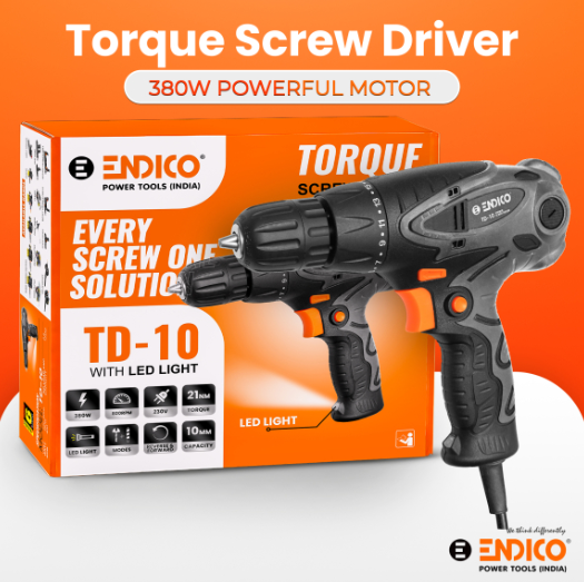 Endico 10mm 380W 800rpm Electric Torque Screw Driver (TD10) 2