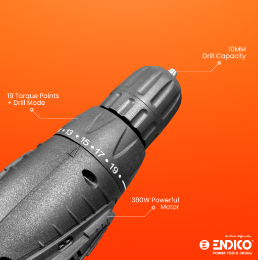 Endico 10mm 380W 800rpm Electric Torque Screw Driver (TD10) 4