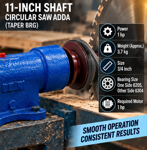 Premium Quality 11 inch Shaft Circular Saw Adda (Taper Brg)  4