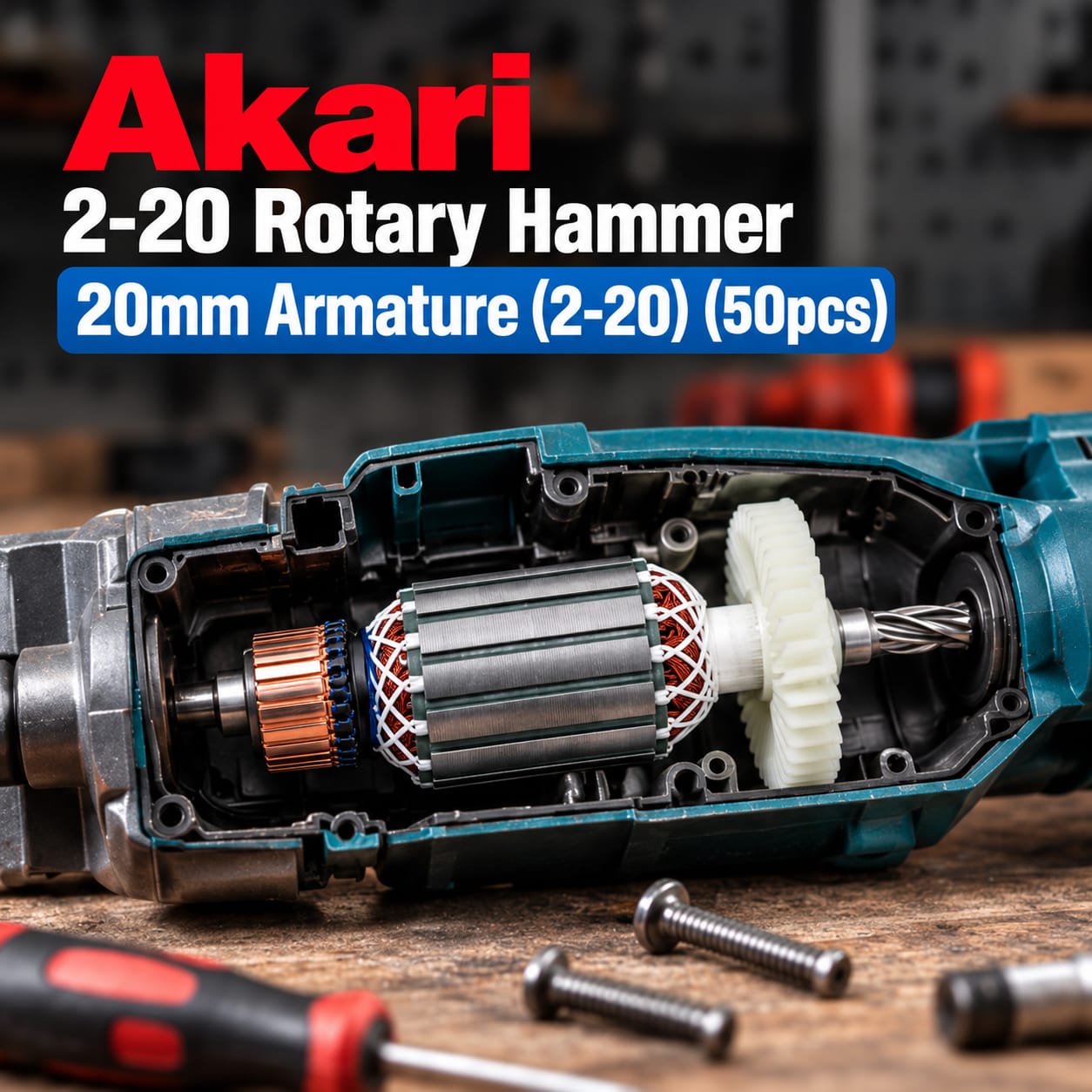 Akari 2-20 Rotary Hammer 20mm Armature (2-20) (50PCS) 2