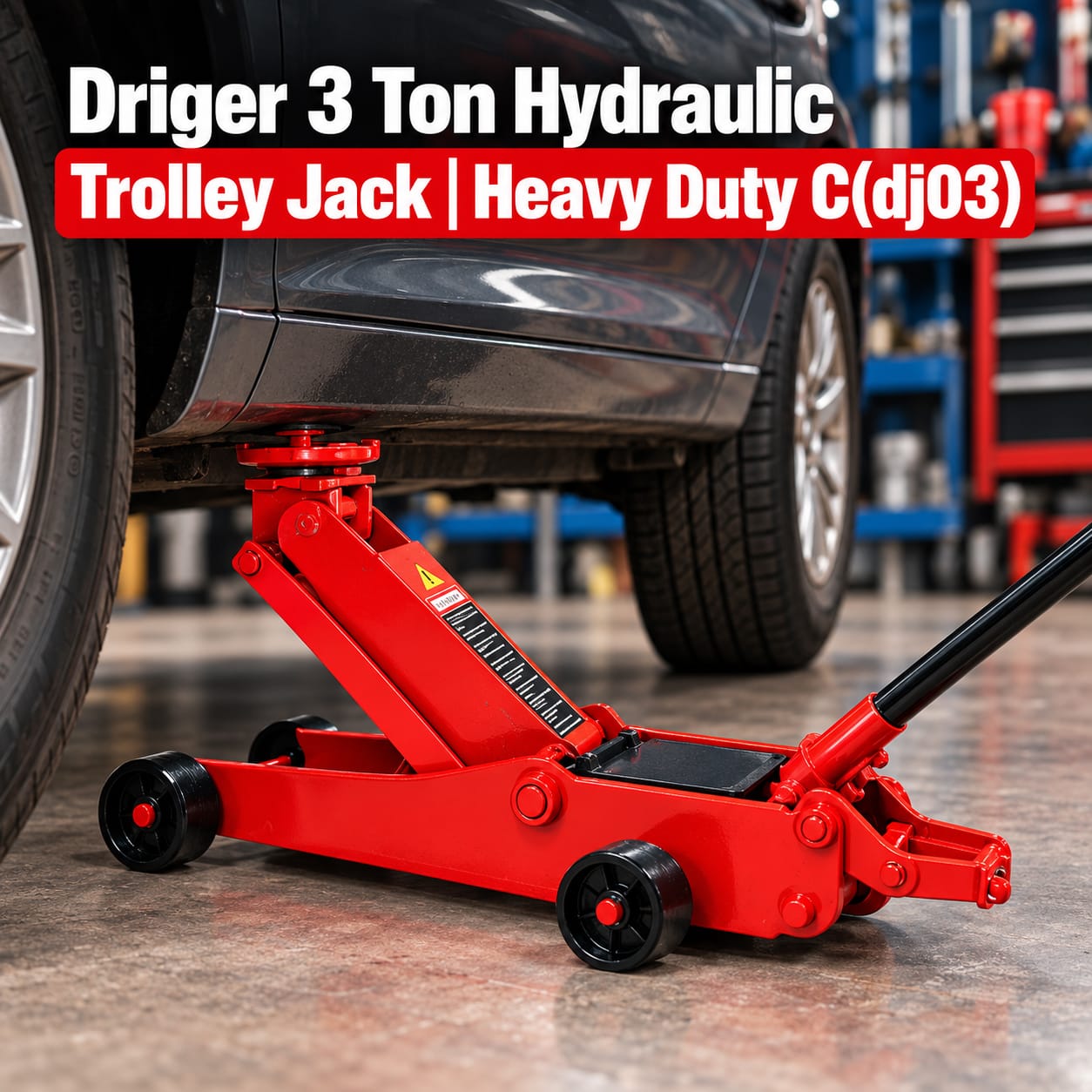 Driger 3 Ton Hydraulic Trolley Jack | Heavy Duty C(DJ03) 2