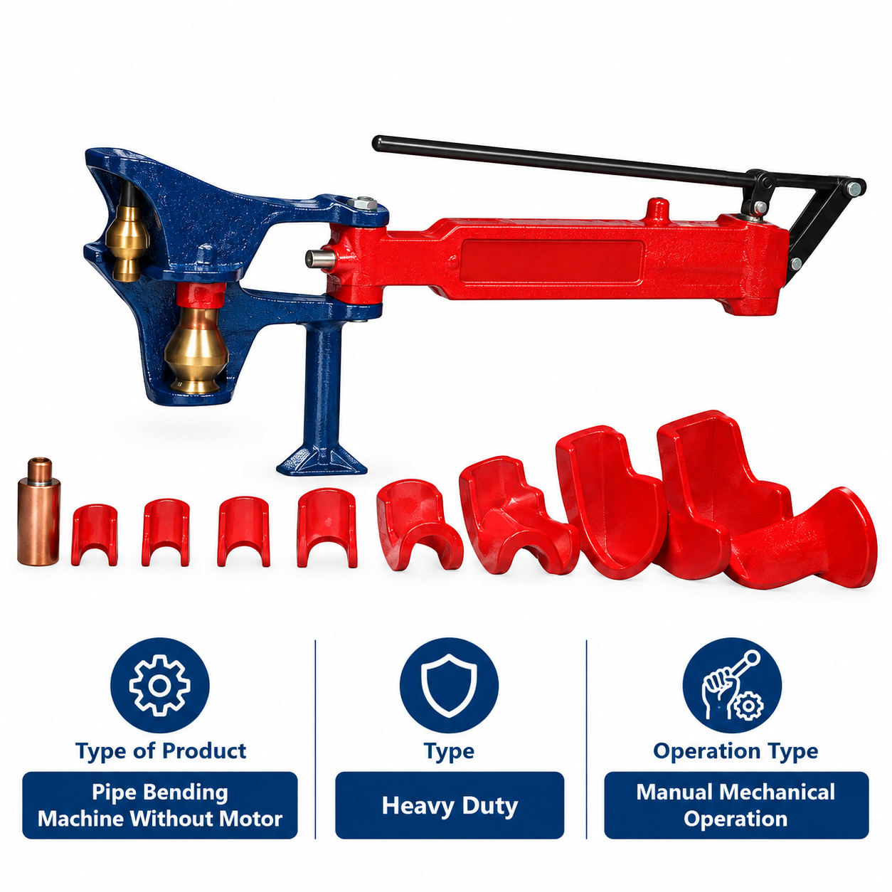 Lion Heavy Duty Pipe Bending Machine Without Motor 1/2 to 2 Inch (1.27 to 5.08 cm) for Industrial Use 2