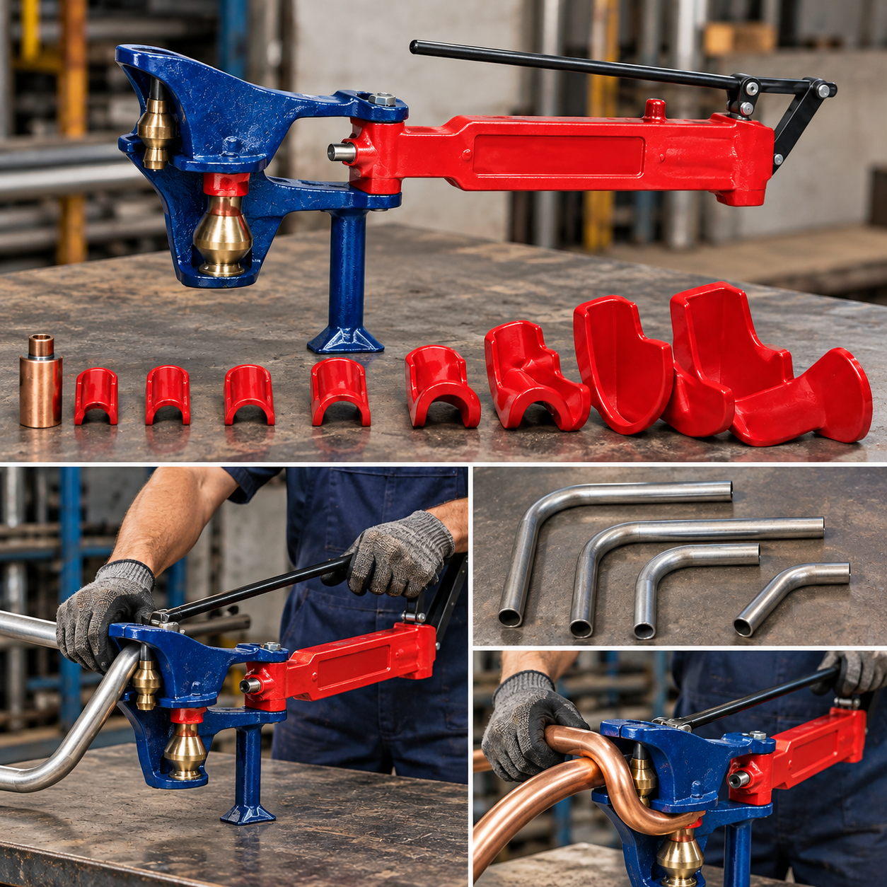 Lion Heavy Duty Pipe Bending Machine Without Motor 1/2 to 2 Inch (1.27 to 5.08 cm) for Industrial Use 4