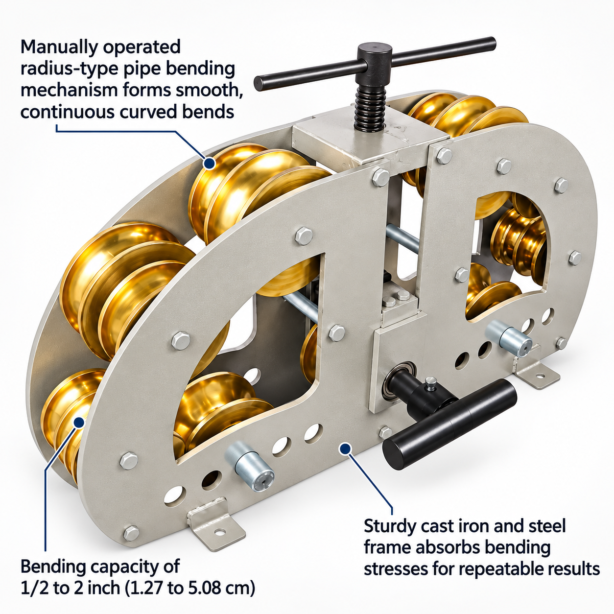 Lion Radius Pipe Bending Machine Sqaure 1/2 to 2 Inch (1.27 to 5.08 cm) for Industrial Use 4