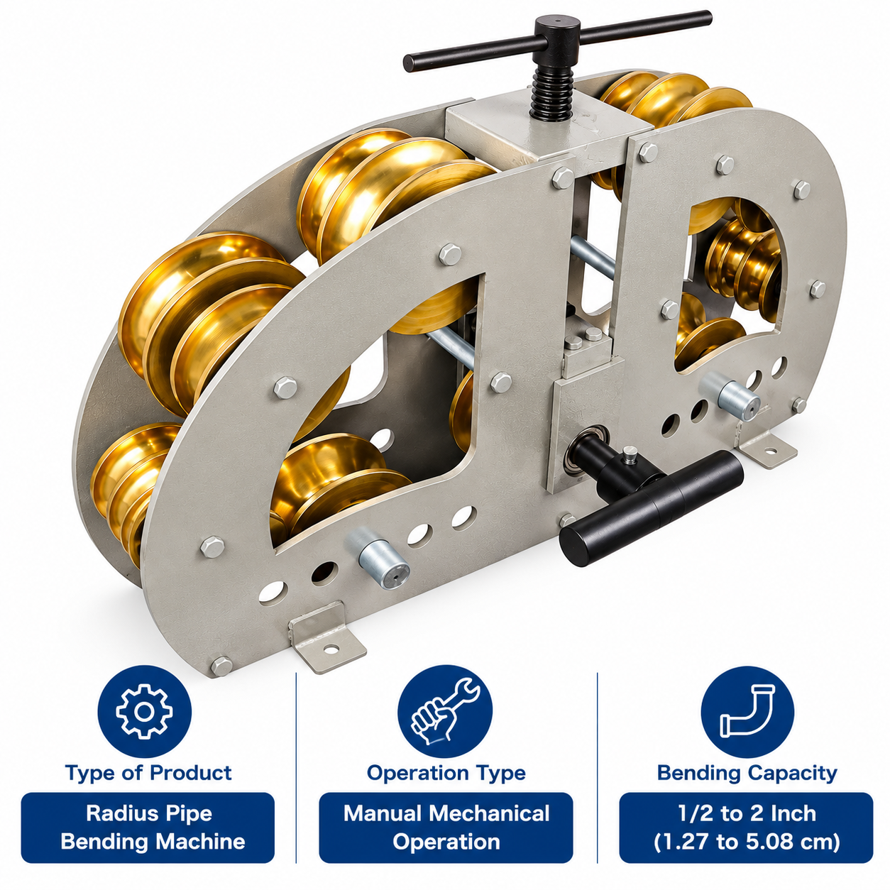 Lion Radius Pipe Bending Machine Sqaure 1/2 to 2 Inch (1.27 to 5.08 cm) for Industrial Use 2