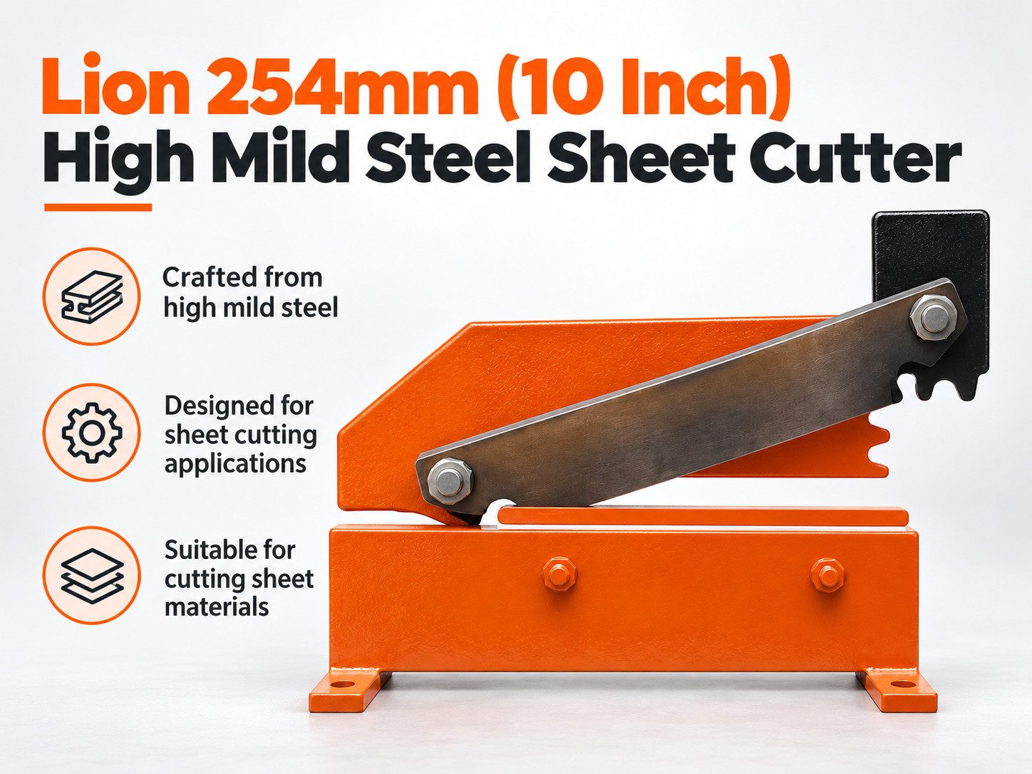 Lion 254 mm(10 Inch) Heigh Mild Steel Sheet Cutter 543 3