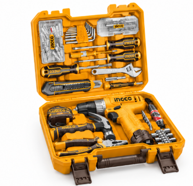 Ingco 148 Pcs Tools Set with Cordless Drill 0-750 RPM Speed 0.8-10 mm Plastic Chuck(HKTHP41482) 2