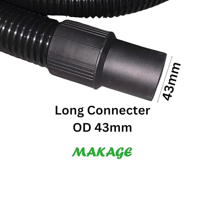 Vacuum cleaner Hose pipe with both side connectors dia 40 mm, Industry use, 2.5 MTR Length, Tool side dia 44 mm Hose inner dia 40mm outer dia 48mm 4
